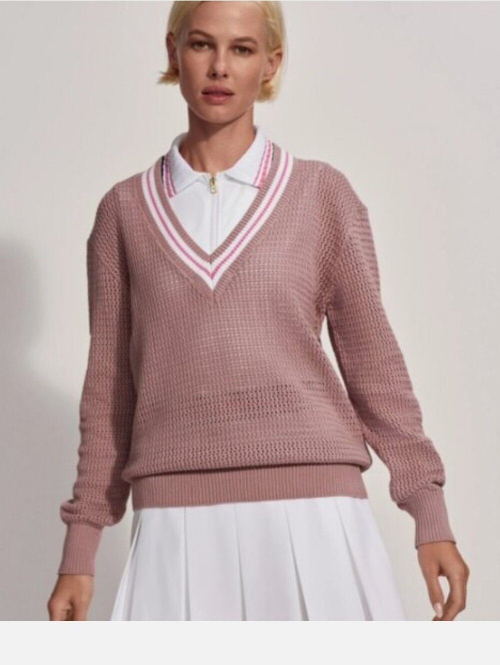 Varley Hadley Knit Deauville Mauve Size Small